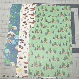 Camping Themed Scrapbook Paper Set